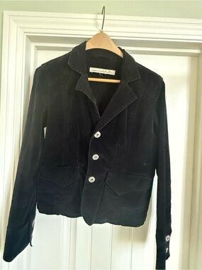 Christopher Blue Black Corduroy Blazer Jacket